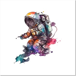 Astronaut Watercolor Posters and Art